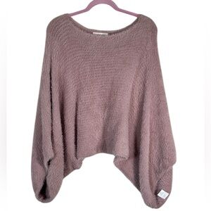 Mer Sea Pink Fuzzy Oversized Sweater Womens S/M Cozycore Slouchy Luxury Soft